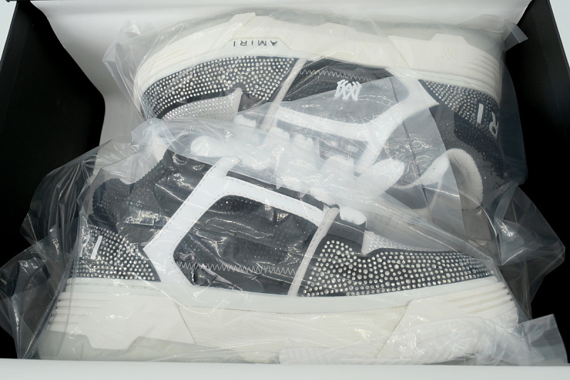 【DA0GZ】钻黑白 骨头面包鞋 时尚休闲鞋 AMIRI Diamond Black White