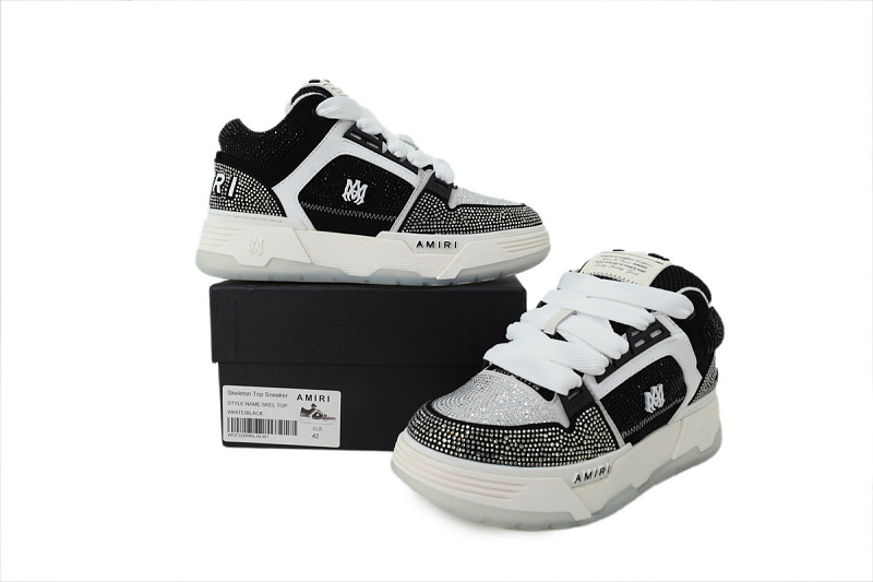 【DA0GZ】钻黑白 骨头面包鞋 时尚休闲鞋 AMIRI Diamond Black White