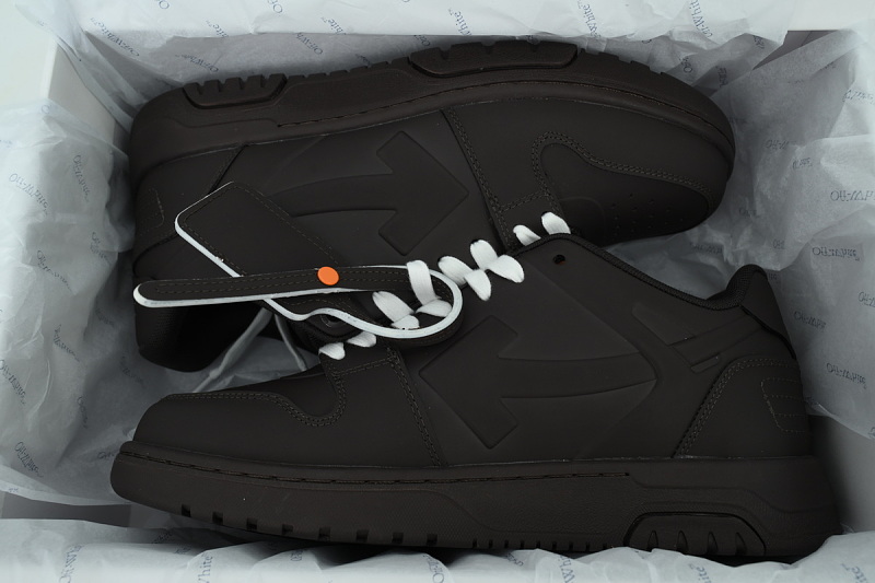【CP0MI】巧克力棕 OFFWHITE低帮运动鞋 0MIA189S26 MAT0016G20 Off White Men's Brown Outward Molded Sneakers