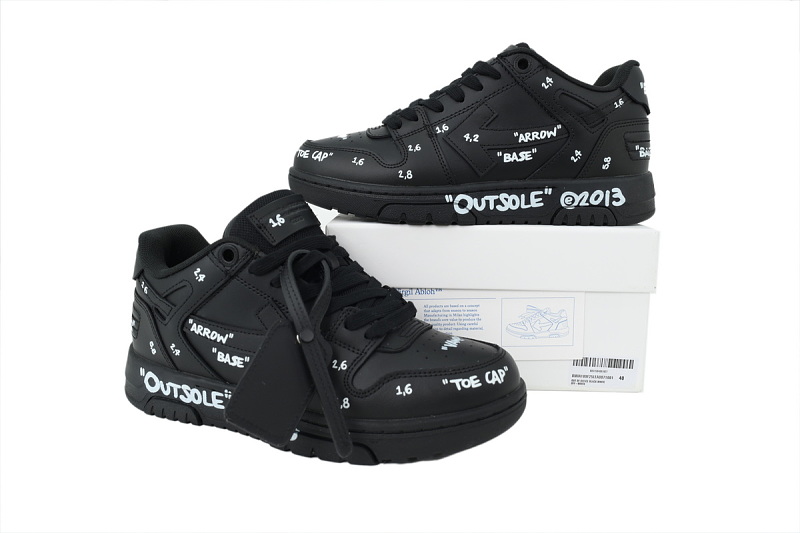 【CP0MI】黑色A OFFWHITE低帮运动鞋 OMIA189F 25LEA007 1001 FF-WHITE Out Of Black A