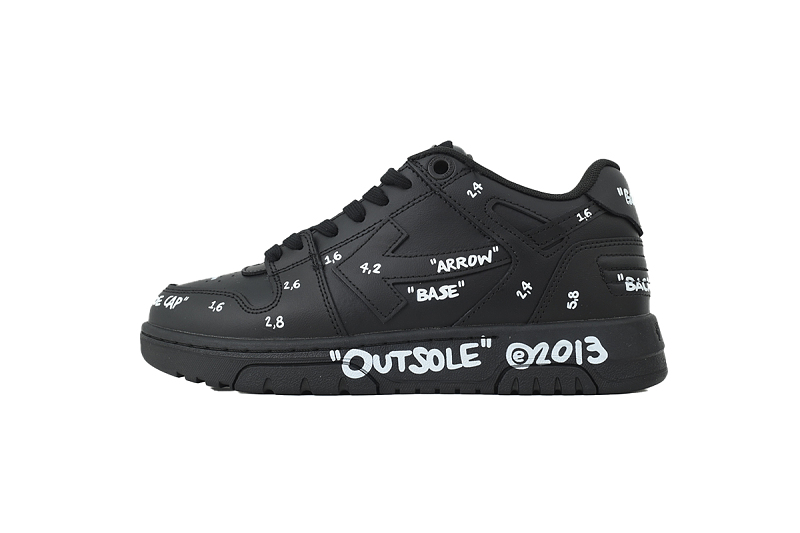 【CP0MI】黑色A OFFWHITE低帮运动鞋 OMIA189F 25LEA007 1001 FF-WHITE Out Of Black A