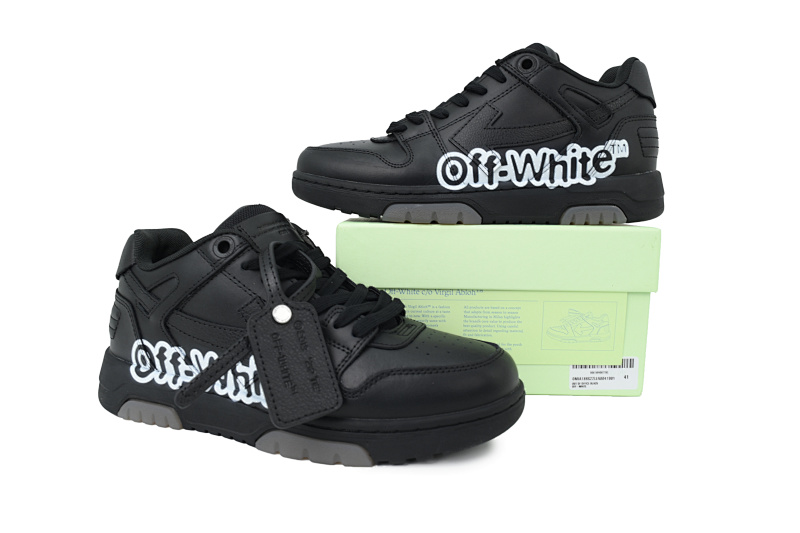【CP0MI】黑色印花 OFFWHITE低帮运动鞋 OMIA189S 22LEA004 1001 FF-WHITE Out Of  Black Print