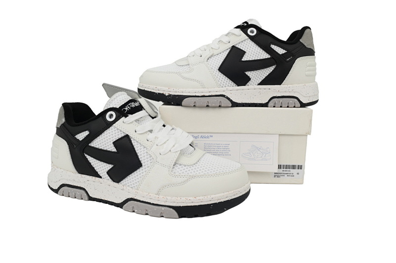 【CP0MI】白黑灰 OFFWHITE低帮运动鞋 OMIA243F 23LEA001 0110  Off-White Out of Office Slim 'White Black Speckled'