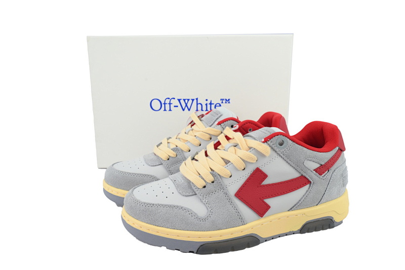 【CP0MI】灰红 OFFWHITE低帮运动鞋 OMIA189S 24LEA011 0525 Off-White Out of Office Low 'Light Grey Red'