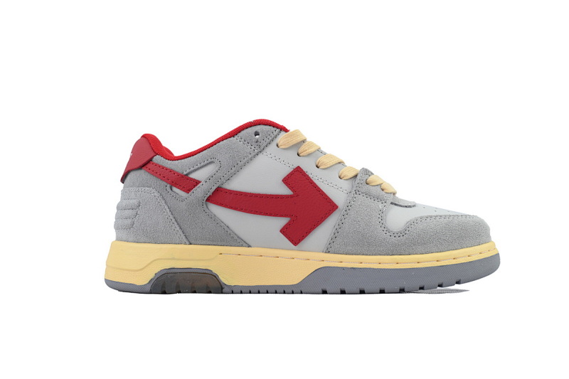 【CP0MI】灰红 OFFWHITE低帮运动鞋 OMIA189S 24LEA011 0525 Off-White Out of Office Low 'Light Grey Red'