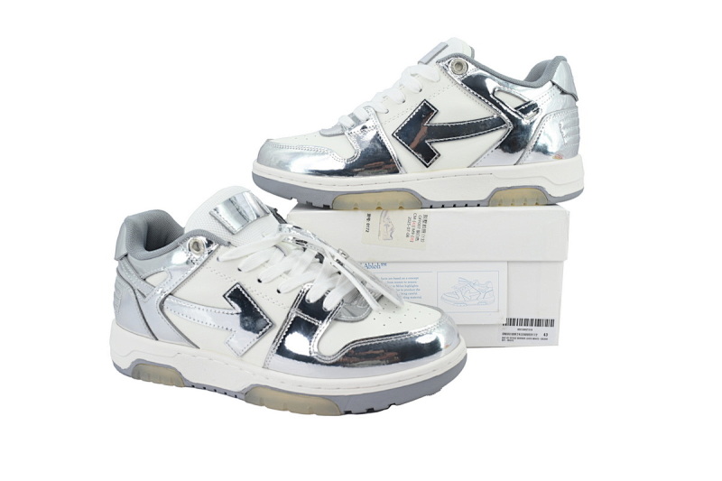【CP0MI】银白色 OFFWHITE低帮运动鞋  OMIA189F 24LEA00E 0172  Off-White Out of Office 'White Silver'