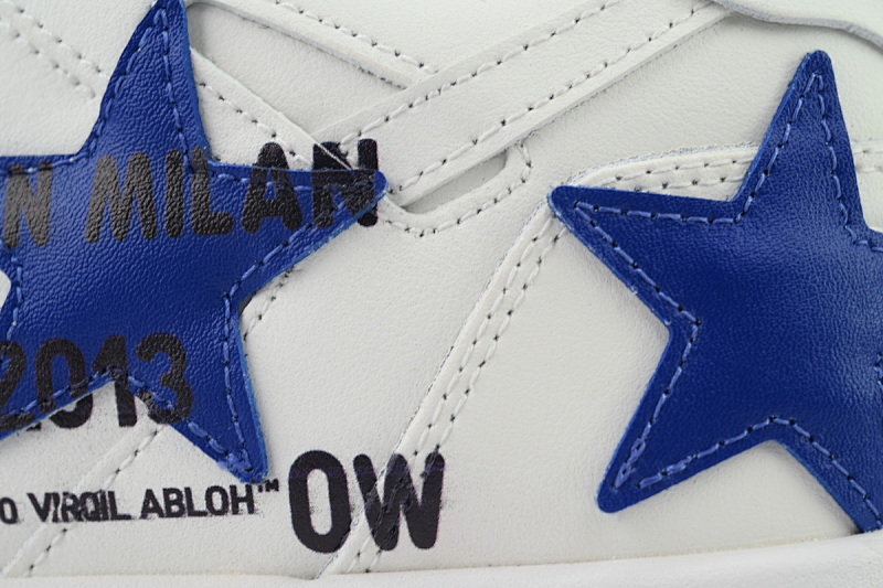 【CP0MI】白蓝五星 OFFWHITE低帮运动鞋 OMIA189S 25LEA00D 0145 FF-WHITE Out Of White White and Blue Five Stars