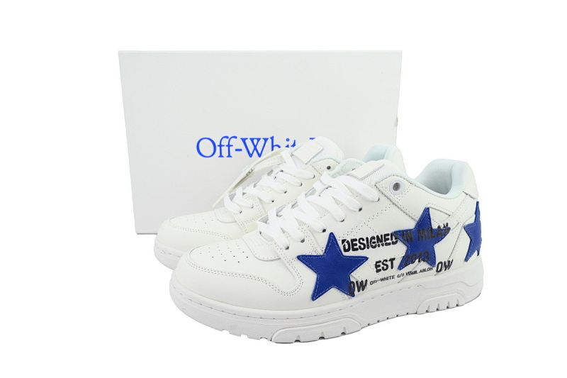 【CP0MI】白蓝五星 OFFWHITE低帮运动鞋 OMIA189S 25LEA00D 0145 FF-WHITE Out Of White White and Blue Five Stars