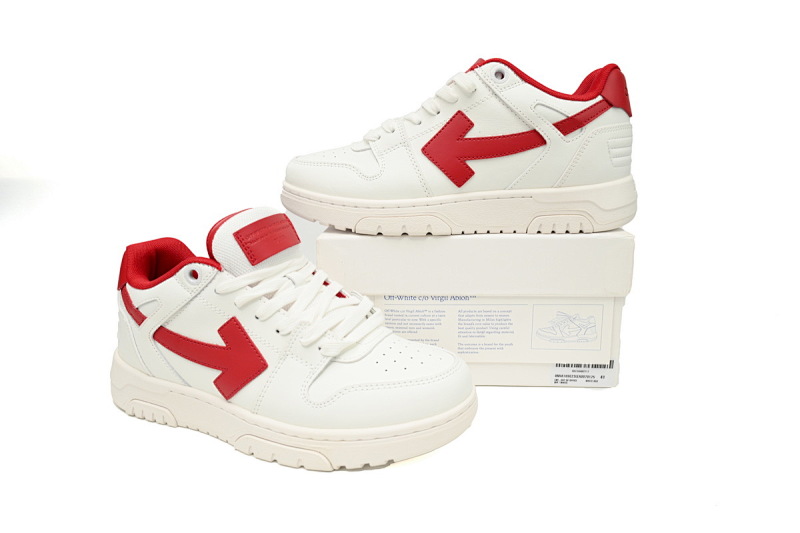 【CP0MI】龙年白红-66 OFFWHITE低帮运动鞋 OMIA189G 23LEA007 0125 FF-WHITE Out Of White White Red