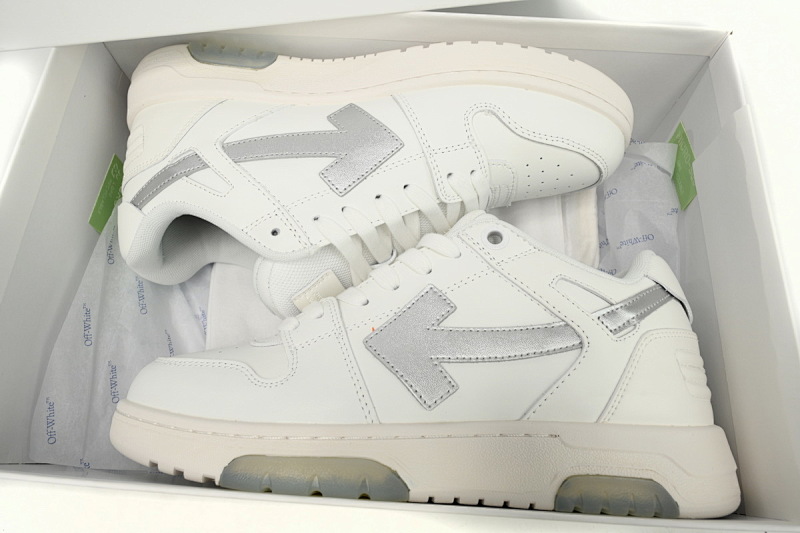 【CP0MI】白色银钩-65 OFFWHITE低帮运动鞋 OMIA189F 23LEA009 0172 FF-WHITE Out Of White White Black White Silver H