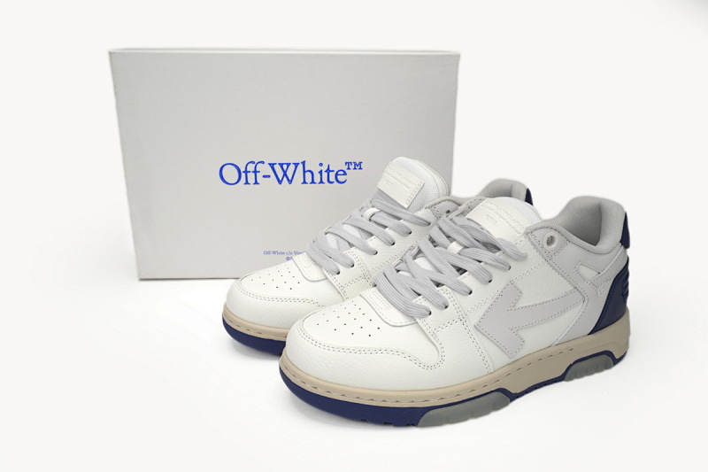 【CP0MI】白皮蓝尾-62 OFFWHITE低帮运动鞋 OMIA189F 23LEA005 0546 FF-WHITE Out Of White White and Blue Tail