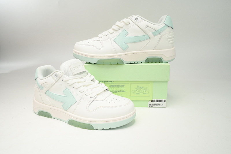【CP0MI】白浅绿-53 OFFWHITE低帮运动鞋 OMIA89C 99LEA004 0151  FF-WHITE Out Of White Light Green