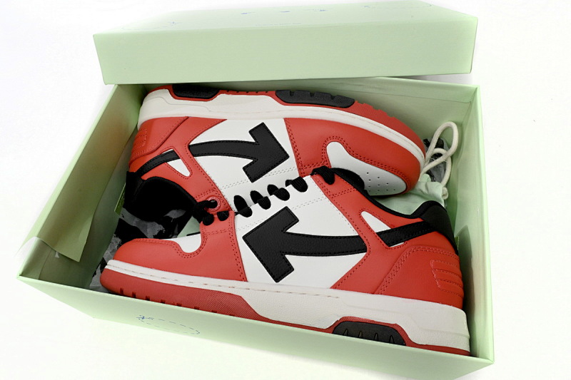 【CP0MI】白红黑-11 OFFWHITE低帮运动鞋 OMIA189 C99LEA00 12510 OFF-WHITE Out Of Office White, red, and Black