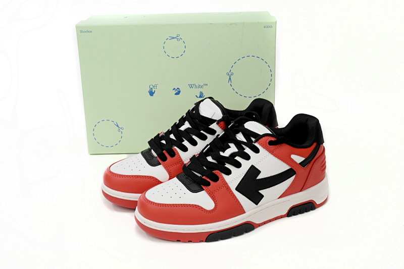 【CP0MI】白红黑-11 OFFWHITE低帮运动鞋 OMIA189 C99LEA00 12510 OFF-WHITE Out Of Office White, red, and Black