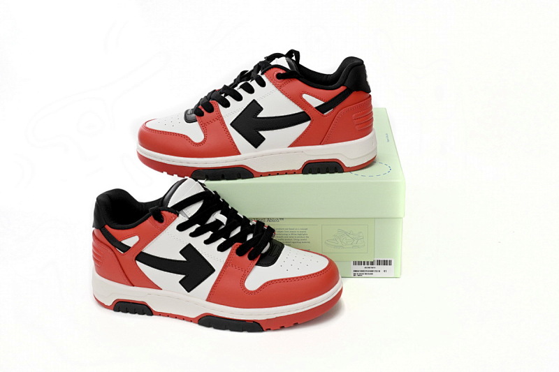 【CP0MI】白红黑-11 OFFWHITE低帮运动鞋 OMIA189 C99LEA00 12510 OFF-WHITE Out Of Office White, red, and Black