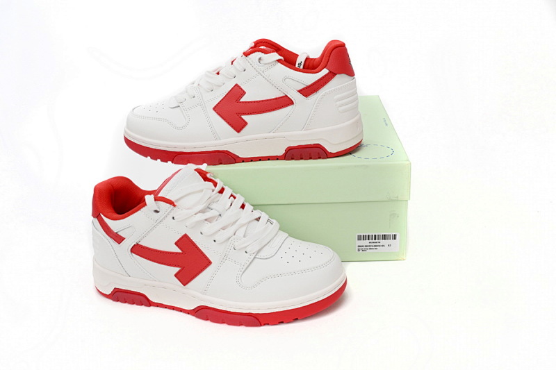 【CP0MI】白红-9 OFFWHITE低帮运动鞋 OMIA189 C99LEA00 10125 OFF-WHITE Out Of Office White Red