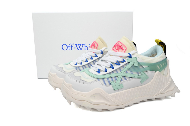 【CP3MI】浅绿白-16 OFFWHITE低帮运动鞋009款 OMIA139S 2080004 530133 FF-WHITE Out Of Light Green And White