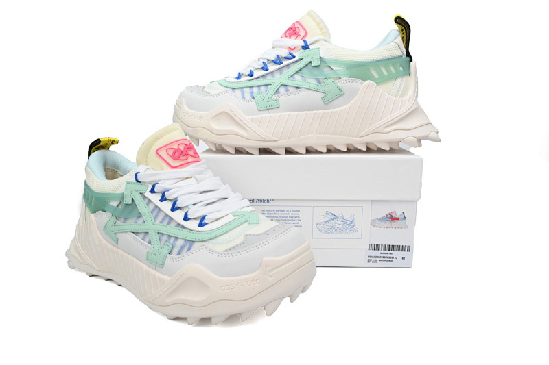 【CP3MI】浅绿白-16 OFFWHITE低帮运动鞋009款 OMIA139S 2080004 530133 FF-WHITE Out Of Light Green And White