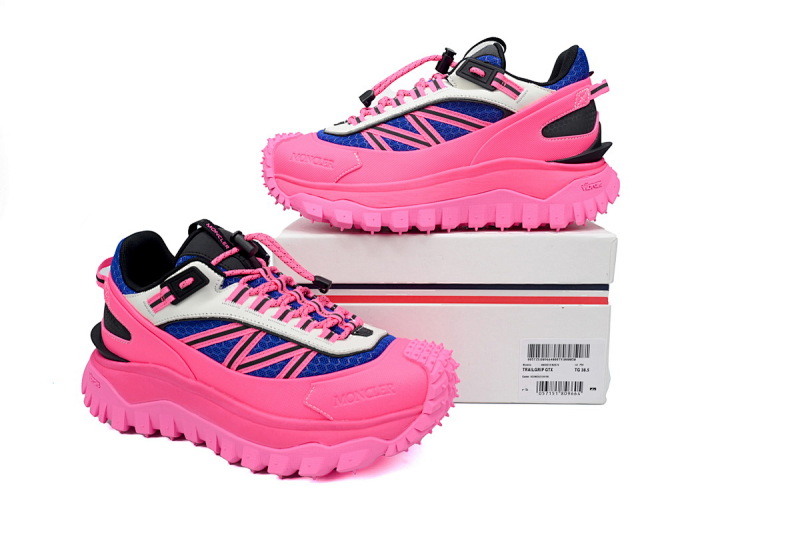 【DA3LJ】蓝粉-35 盟可睐 户外运动着山系 4M00010 M2670  Moncler Trailgrip Leather Black Blue Pink