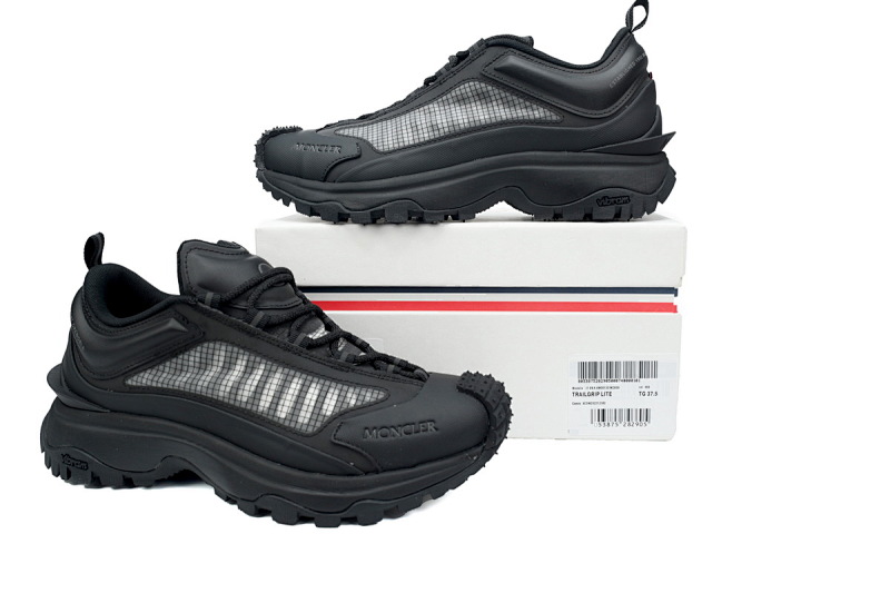 【DA3LJ】全黑网纱-61  盟可睐 户外运动着山系 I109A 4M00130 M2808 Moncler Trailgrip Leather Black All Black Mesh