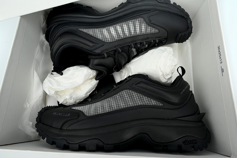 【DA3LJ】全黑网纱-61  盟可睐 户外运动着山系 I109A 4M00130 M2808 Moncler Trailgrip Leather Black All Black Mesh