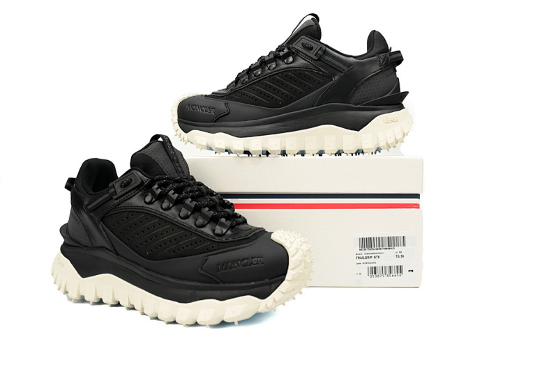 【DA3LJ】黑白-31 盟可睐 户外运动着山系 J109B 4M00020 M3211  Moncler Trailgrip Leather Black  And White
