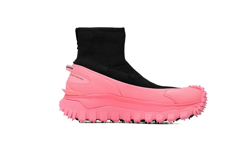 【CA3LJ】黑粉-3 盟可睐 圆头套脚高帮户外运动着山系 J109A4M 00040  M380  Moncler Trailgrip Leather Black