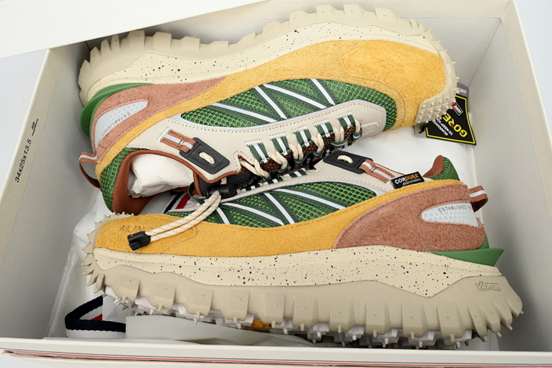 【DA3LJ】白黄绿-34 盟可睐 户外运动着山系 I209B 4M00230 M4048 Moncler Trailgrip Leather Black White Yellow Green