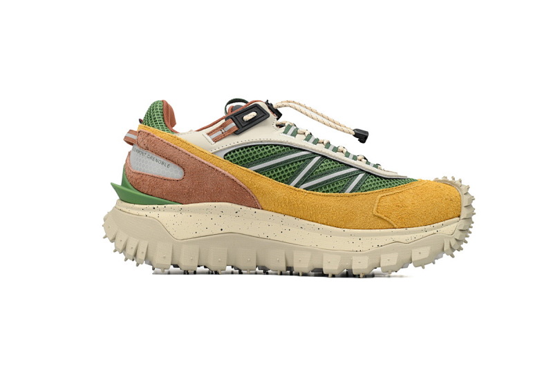 【DA3LJ】白黄绿-34 盟可睐 户外运动着山系 I209B 4M00230 M4048 Moncler Trailgrip Leather Black White Yellow Green