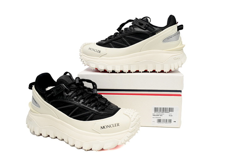 【DA3LJ】皮面黑白-38 盟可睐 户外运动着山系 I209B 4M00230 M2058 Moncler Trailgrip  Leather Black And White