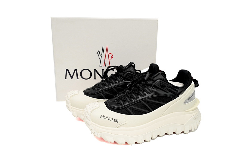 【DA3LJ】皮面黑白-38 盟可睐 户外运动着山系 I209B 4M00230 M2058 Moncler Trailgrip  Leather Black And White