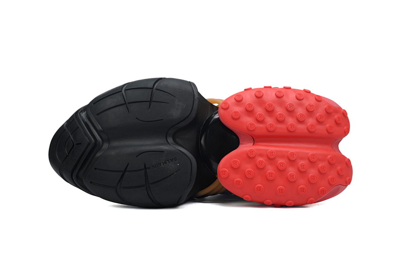 【EA0LJ】黑红-17 巴尔曼子弹系列低帮运动休闲鞋 YM1VJ309 BALMAIN Multikolor Buty sportowe Black Red
