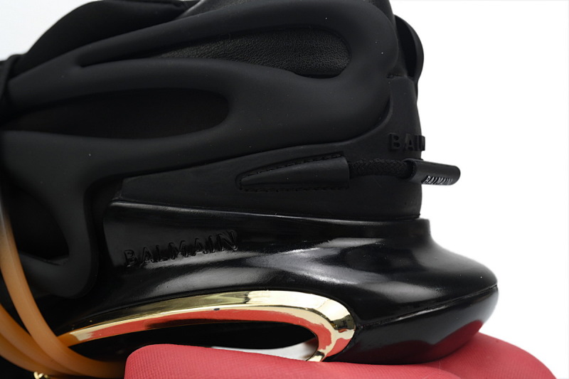 【EA0LJ】黑红-17 巴尔曼子弹系列低帮运动休闲鞋 YM1VJ309 BALMAIN Multikolor Buty sportowe Black Red