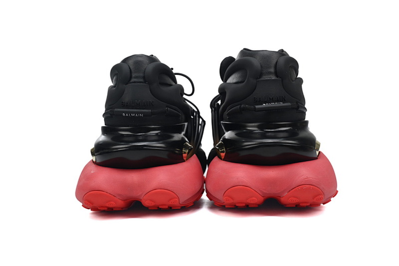 【EA0LJ】黑红-17 巴尔曼子弹系列低帮运动休闲鞋 YM1VJ309 BALMAIN Multikolor Buty sportowe Black Red