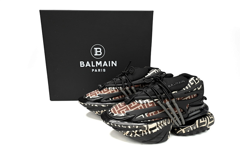 【EA0LJ】格子-7 巴尔曼子弹系列低帮运动休闲鞋 YM1VJ309 BALMAIN Multikolor Buty sportowe Lattice