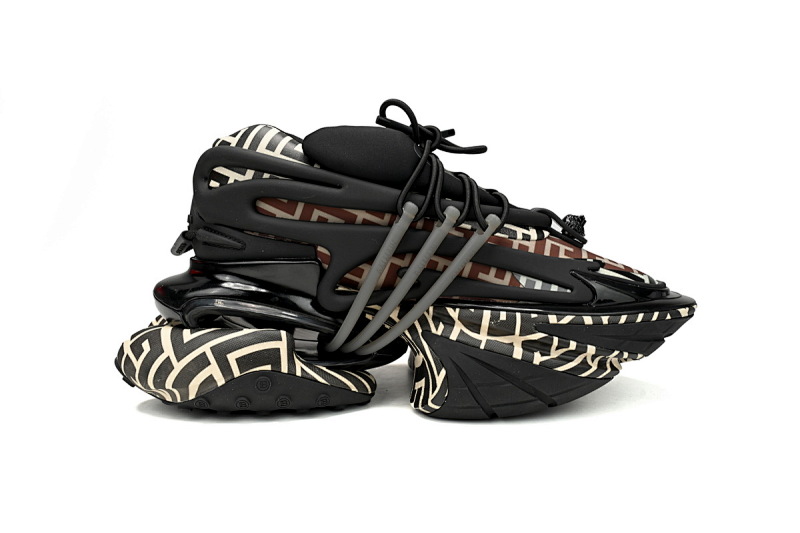 【EA0LJ】格子-7 巴尔曼子弹系列低帮运动休闲鞋 YM1VJ309 BALMAIN Multikolor Buty sportowe Lattice