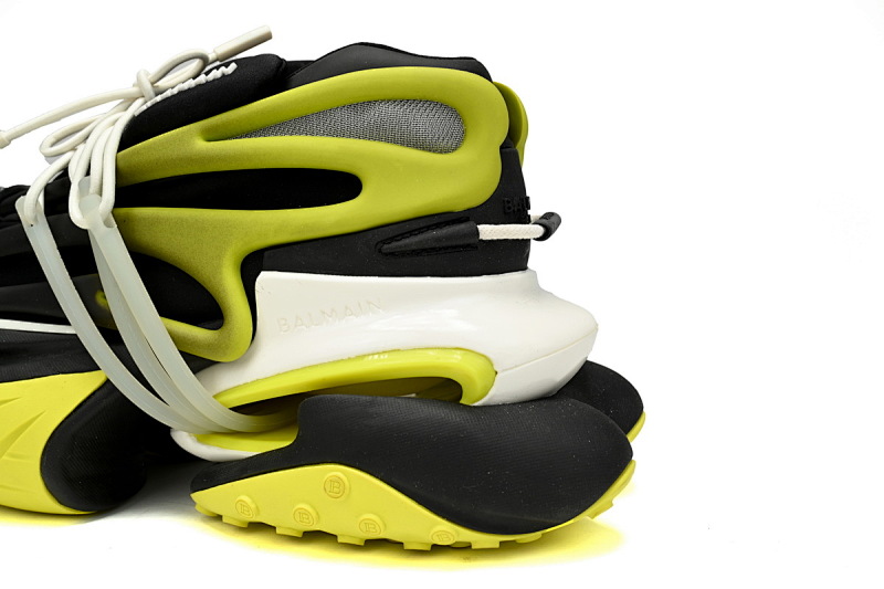 【EA0LJ】黑黄-8 巴尔曼子弹系列低帮运动休闲鞋 YM1VJ309 BALMAIN Multikolor Buty sportowe Black And Yellow