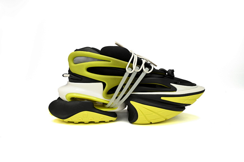 【EA0LJ】黑黄-8 巴尔曼子弹系列低帮运动休闲鞋 YM1VJ309 BALMAIN Multikolor Buty sportowe Black And Yellow