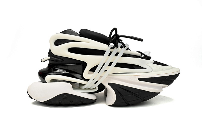 【EA0LJ】黑白-5 巴尔曼子弹系列低帮运动休闲鞋 YM1VJ309 BALMAIN Multikolor Buty sportowe Black And White