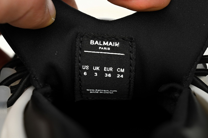 【EA0LJ】黑白-5 巴尔曼子弹系列低帮运动休闲鞋 YM1VJ309 BALMAIN Multikolor Buty sportowe Black And White
