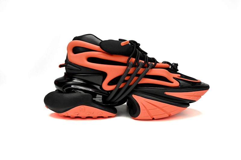 【EA0LJ】黑桔-9 巴尔曼子弹系列低帮运动休闲鞋 YM1VJ309 BALMAIN Multikolor Buty sportowe Black orange
