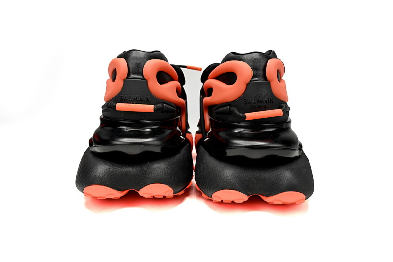 【EA0LJ】黑桔-9 巴尔曼子弹系列低帮运动休闲鞋 YM1VJ309 BALMAIN Multikolor Buty sportowe Black orange
