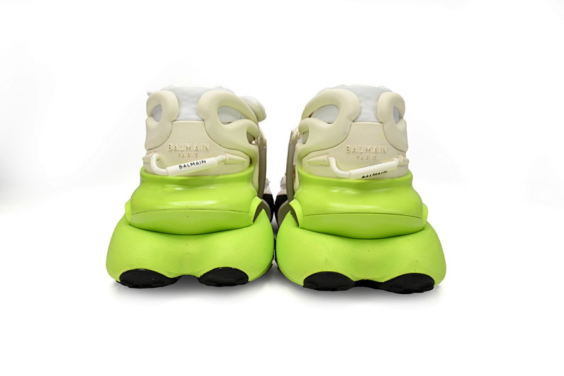 【EA0LJ】黑白绿-6 巴尔曼子弹系列低帮运动休闲鞋 YM1VJ309 BALMAIN Multikolor Buty sportowe Black, white, and green