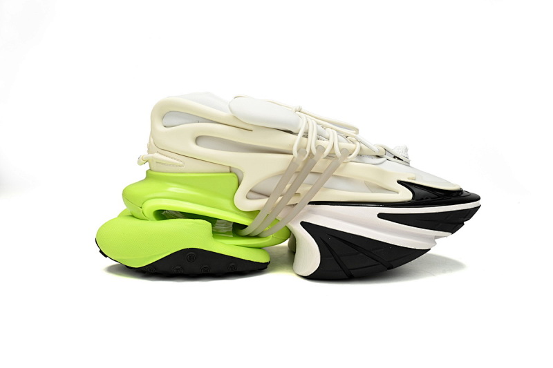 【EA0LJ】黑白绿-6 巴尔曼子弹系列低帮运动休闲鞋 YM1VJ309 BALMAIN Multikolor Buty sportowe Black, white, and green