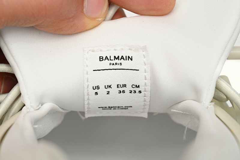 【EA0LJ】全白-2 巴尔曼子弹系列低帮运动休闲鞋 YM1VJ309 BALMAIN Multikolor Buty sportowe All White