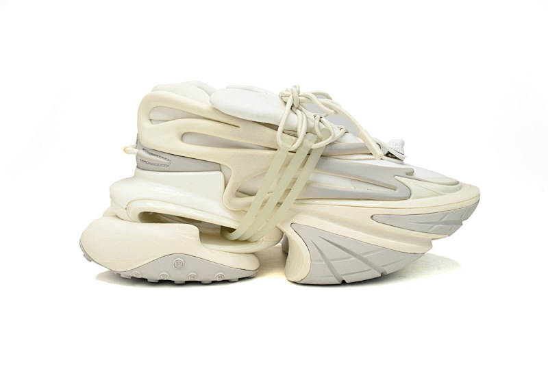 【EA0LJ】全白-2 巴尔曼子弹系列低帮运动休闲鞋 YM1VJ309 BALMAIN Multikolor Buty sportowe All White