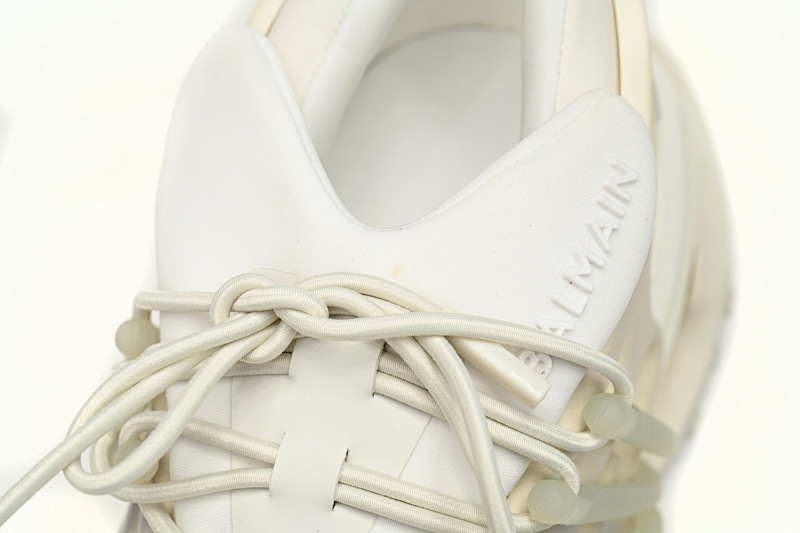 【EA0LJ】全白-2 巴尔曼子弹系列低帮运动休闲鞋 YM1VJ309 BALMAIN Multikolor Buty sportowe All White