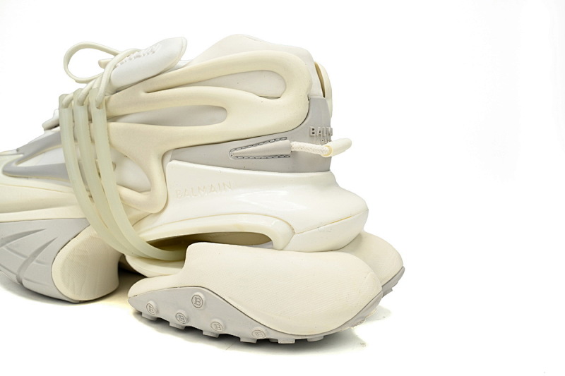 【EA0LJ】全白-2 巴尔曼子弹系列低帮运动休闲鞋 YM1VJ309 BALMAIN Multikolor Buty sportowe All White