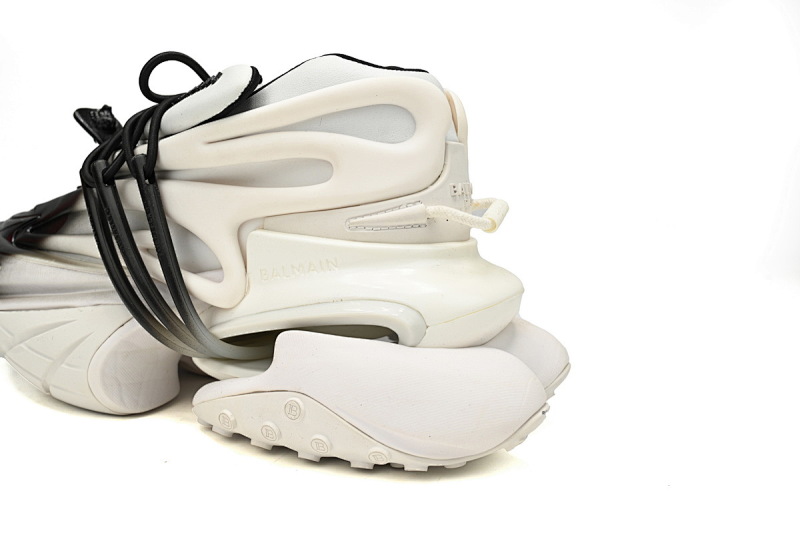 【EA0LJ】白黑-10 巴尔曼子弹系列低帮运动休闲鞋 YM1VJ309 BALMAIN Multikolor Buty sportowe White and Black