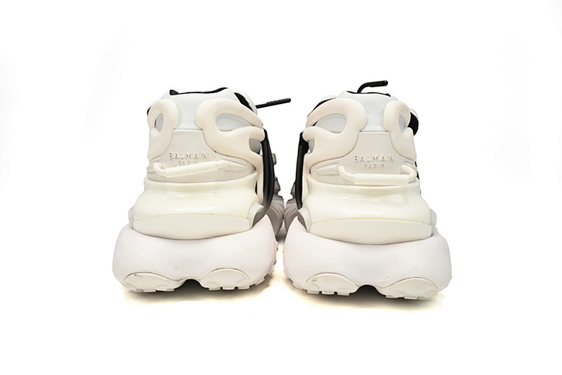 【EA0LJ】白黑-10 巴尔曼子弹系列低帮运动休闲鞋 YM1VJ309 BALMAIN Multikolor Buty sportowe White and Black